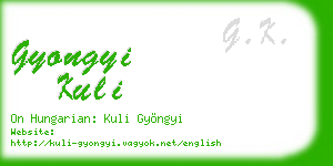 gyongyi kuli business card